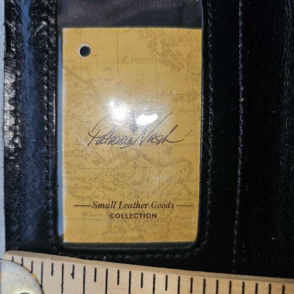 Patricia Nash Small Bifold Tiger Striped Wallet with Kisslock Coin w/ Card Slots - Picture 5 of 7